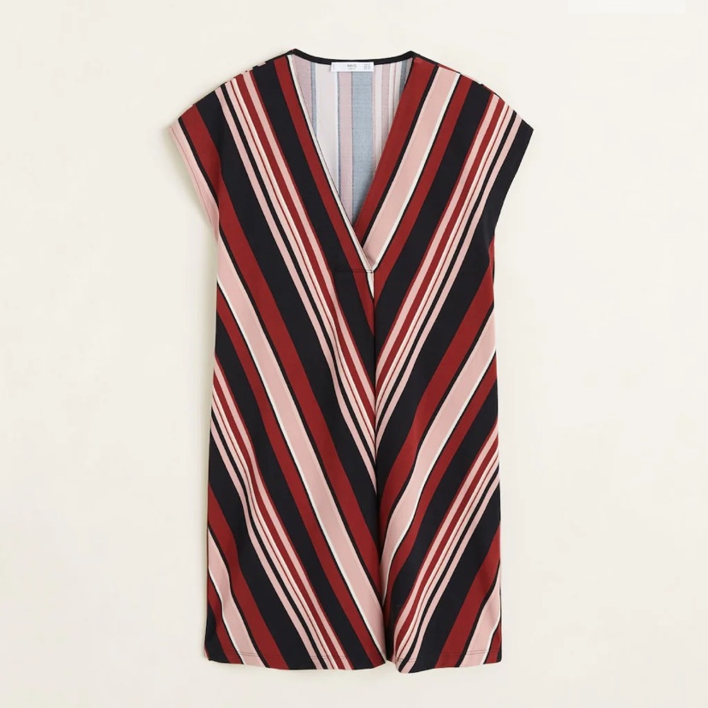 NEW MANGO - V-neckline dress